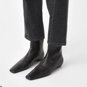 Toteme Sleek Black Ankle Booties